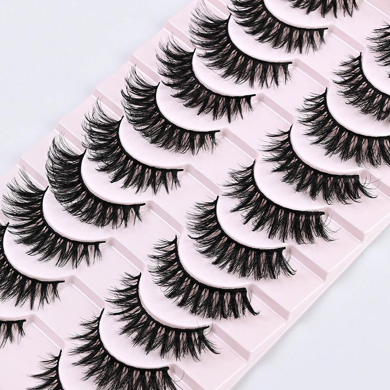 

Загнутые Маленькие Дьявольские Ресницы 5D Трехмерные 10 Пар Накладных Ресниц Dd Завиток Пещеры