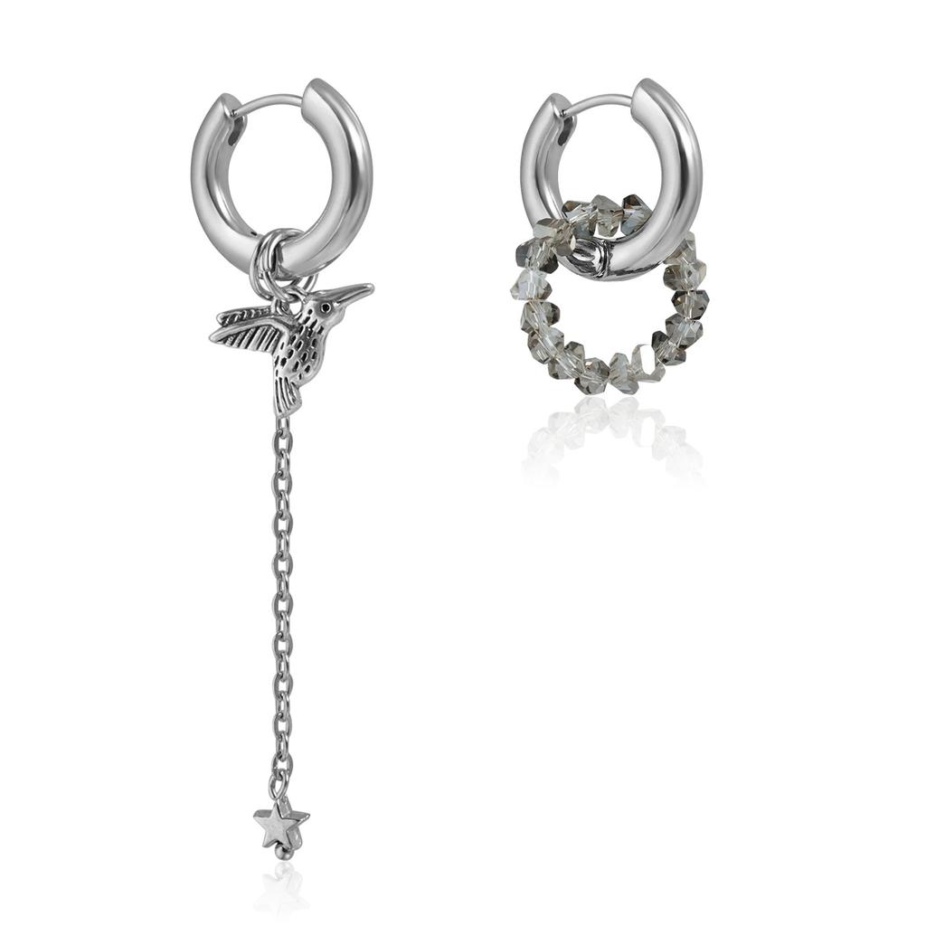 Retro Dolphin Tail Glazed Sea Star Asymmetric Fashion Luxury Earrings for Women Girls  Accessories Wedding Part Gifts