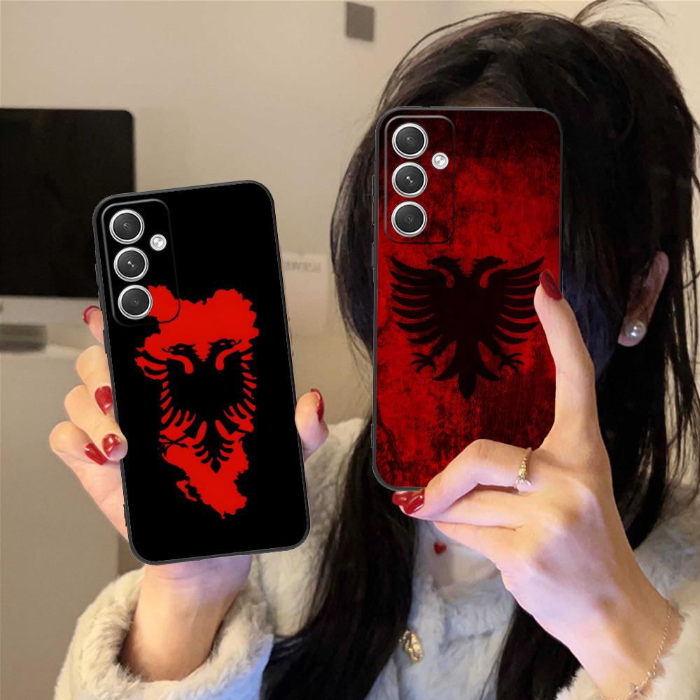 Albania Flag Mobile Cell Phone Case for Samsung Galaxy S26 S25 S24 S23 S22 S21 S20 Note20 Plus FE Ultra Colorful Cover Cover