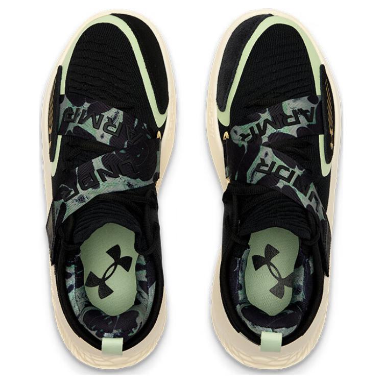 Under Armour Flow FUTR X 4 Black Retro Green Camo Unisex Sneakers Metallic-Gold 3027772-001