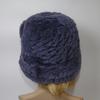 Winter Women Outdoor Knitted Real Rex Rabbit Fur Hat Natural Warm Fur Bucket Hats Girls Fashion Fluffy Real Rex Rabbit Fur Caps