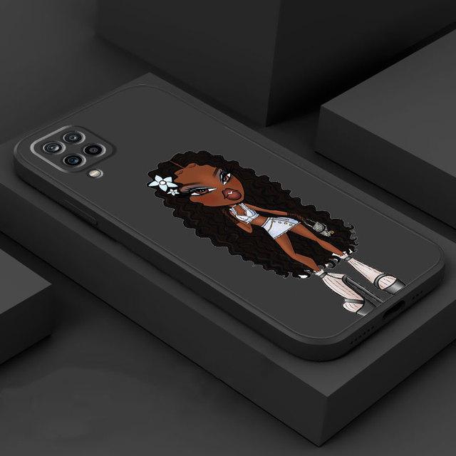 Krásné pouzdro pro panenku Bratz pro Samsung Galaxy A01 A51 A02 A70 A21s A50 A31 A11 A71 A03s M02s Square Liquid Cover Armor Luxury