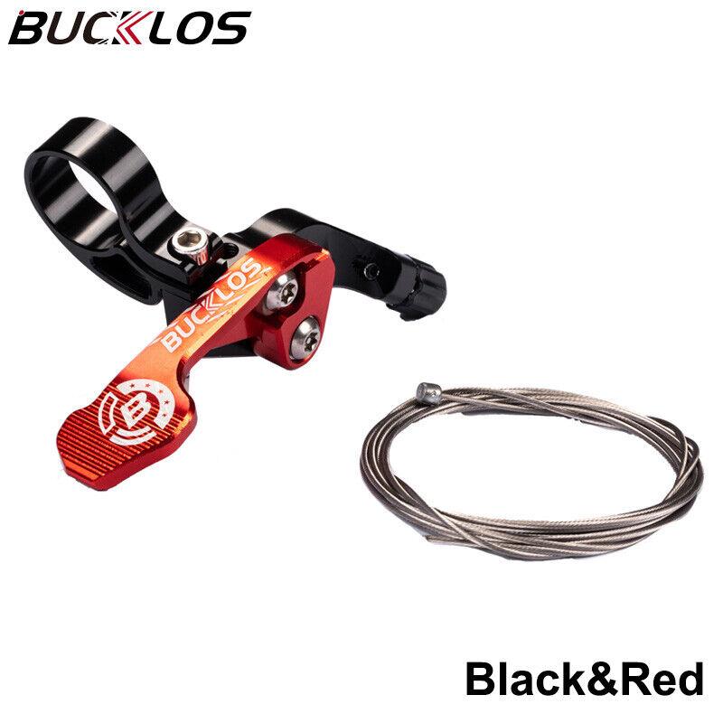 

BUCKLOS Telescopic Seatpost Controller MTB Dropper Seat Post Lever Bicycle Seat Shock Remote Lever Bike Suspension Seat Post красный