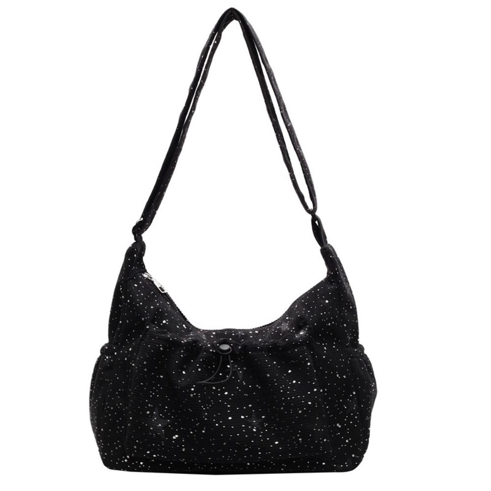 Soft Commuting Tote Bag Corduroy Sports Crossbody Bag Fashion Square Shoulder Bag  Travel