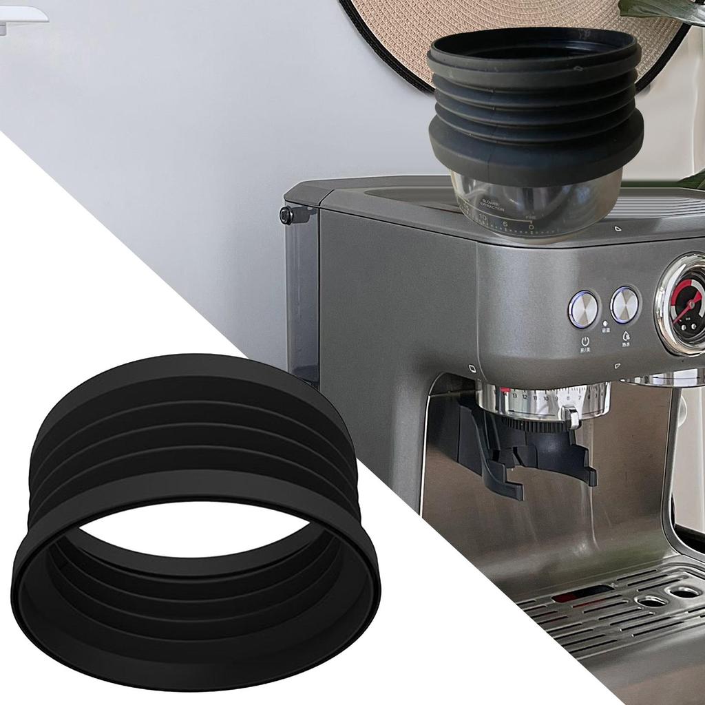 Kaffeemühle Einzelportion Silikonbalgdeckel Schwarz Reinigungswerkzeug Luftreinigung Zubehör für Espressomaschine Halterung
