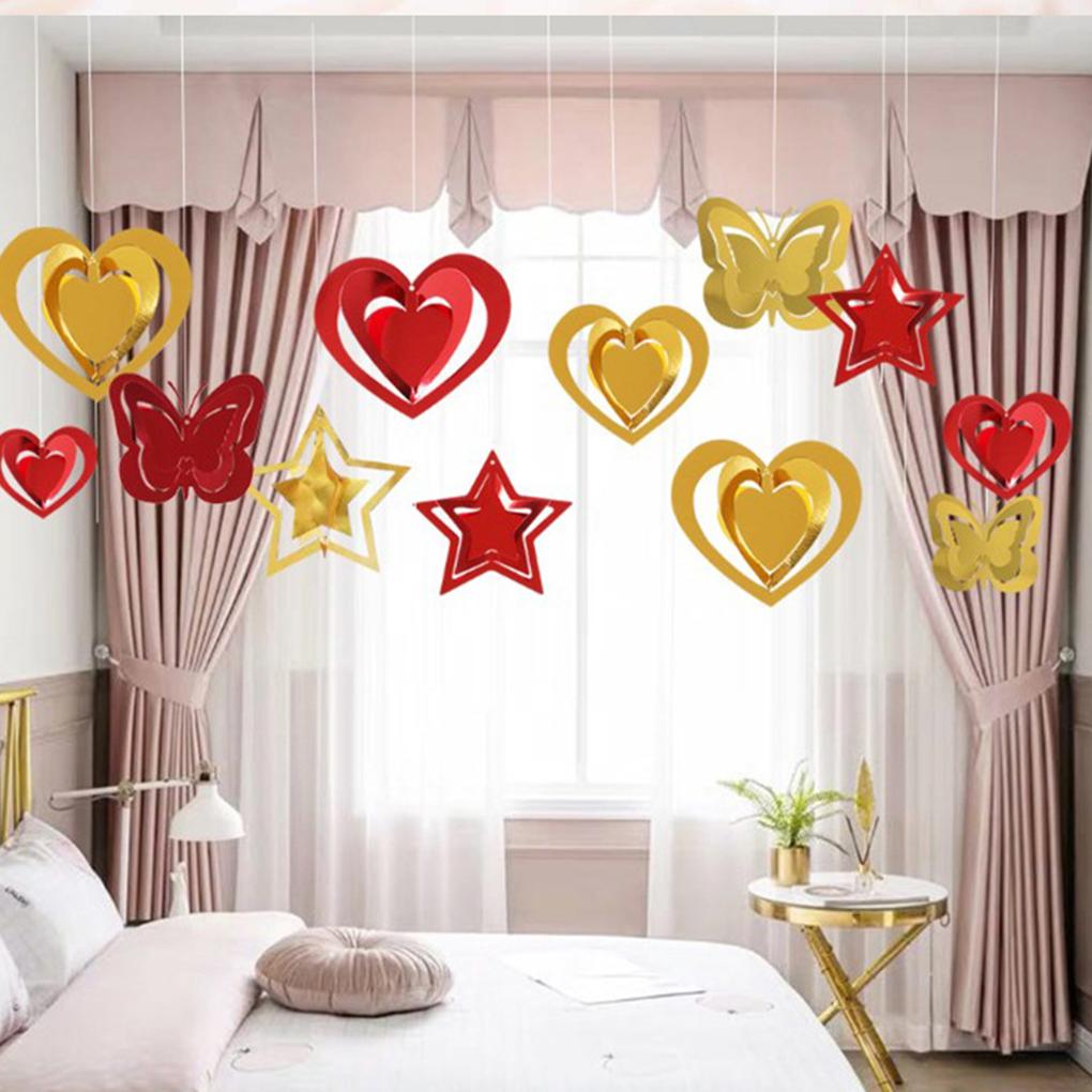 Pendant Decoration PVC Festival Hanging Ornament 3D Hollow Pendant