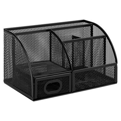 Amazon Basics Mesh Pen Holder X X Black Organizer, 23.1 15.0 14.0 Cm,