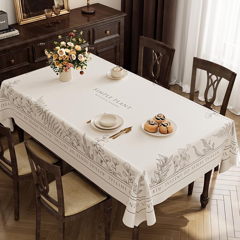 Environmentally Friendly and Odorless Imitation Sheepskin Table Cloths Heat-resistant Leather Tablecloth Rectangular Restaurant Decorative Fabric