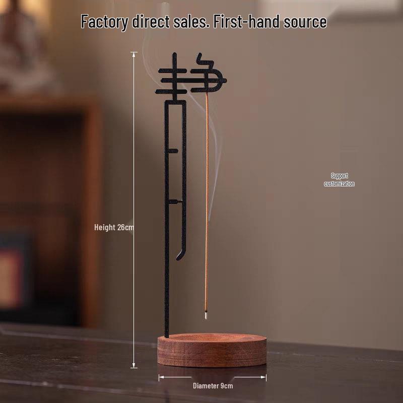 Solid Wood Zen Incense Holder & Burner Clip for Home Decor
