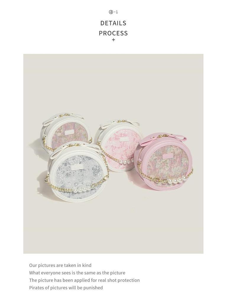 2024 Spring/Summer Women's High-Quality Round Crossbody Bag