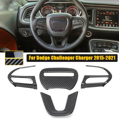 Autocolant pentru piese de acoperire a capacului volanului interior pentru mașină Dodge Challenger Charger 2015 2016 2017 2018