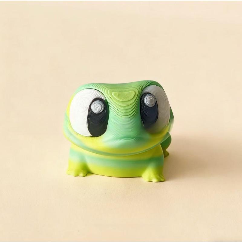 1PC 3D Printing Cute Big-eyed Frog Full Body Joints Movable Simulation Pet Model Toy