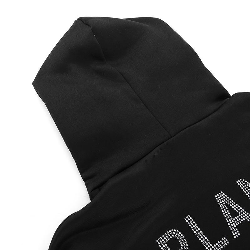 Women's Trendy Drop Shoulder Hooded Sweatshirt Jacket for Spring and Autumn