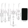 18 Pcs/Bag Icicle Drop Christmas Clear Icicle Pendants  Winter Party Decor