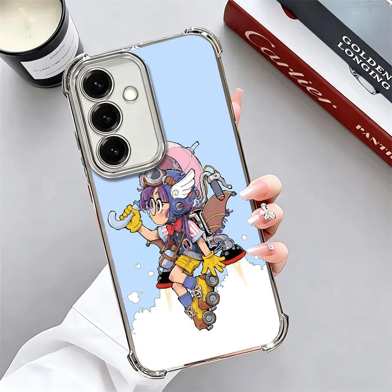 Arale S-Slump Anime Plating Phone Case For Samsung A17 A07 A37 A57 A16 A56 A15 A55 A14 A54 A13 A53 A26 A36 A25 A35 A24 A34 A23 A