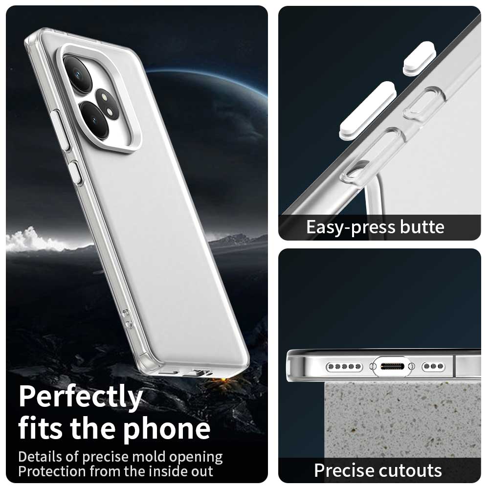 Mattierte Hülle Für Realme GT6 Global Cover Realme GT 6 6T Funda Coque Matt Transparent PC TPU Rand Rückseite Handy Stoßstange Realme GT6