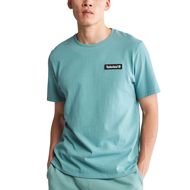 Timberland Casual Breathable Short Sleeve T-Shirt Unisex Tops Mineral-Blue A26S7-G99