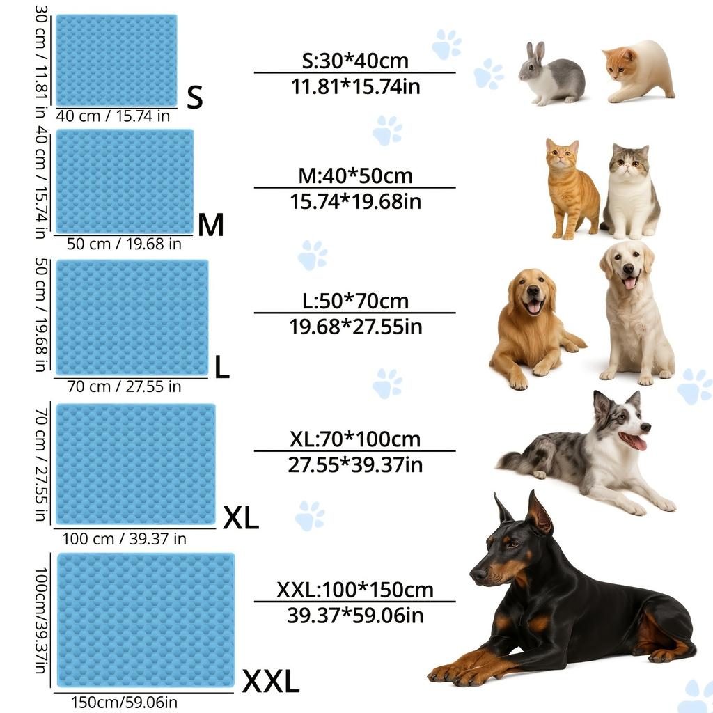 Summer Ice-Cool Pet Cooling Pad 2026 New Upgrade, Breathable Mesh Dog Bed Mattress, Portable Heat Relief Sleeping Mat for Pets