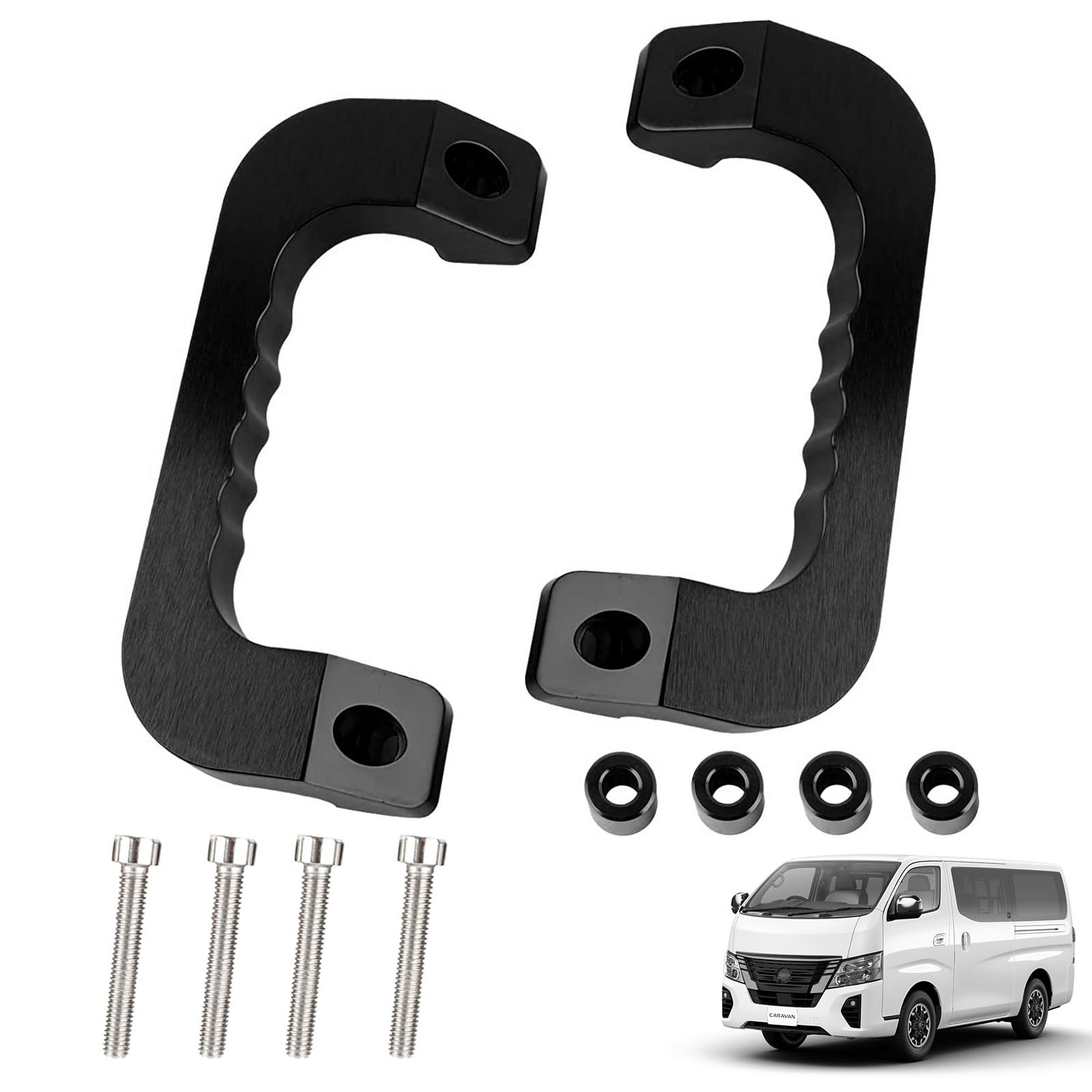 

BAGARAATAN Aluminum Assist Grips for NV350 E26 Driver and Passenger Grab Genuine Left and Right Caravan, Red, Side, 2-Piece Handle, Replacement,