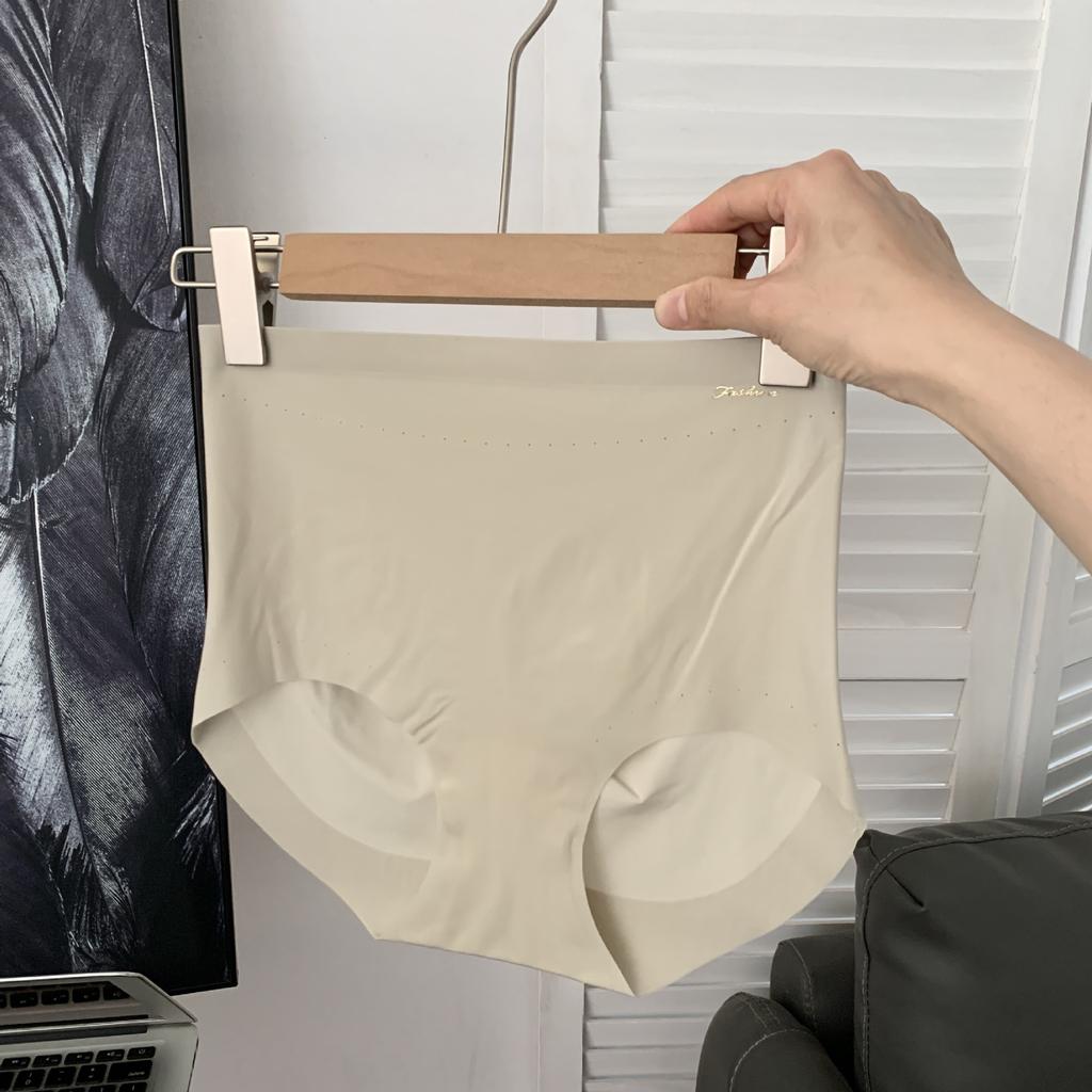 Ladies Summer Speed Dry Ice Silk High Waist Abdominal Lift Hip Breather Not Clip Hip Extension Crotch Triangle Briefs