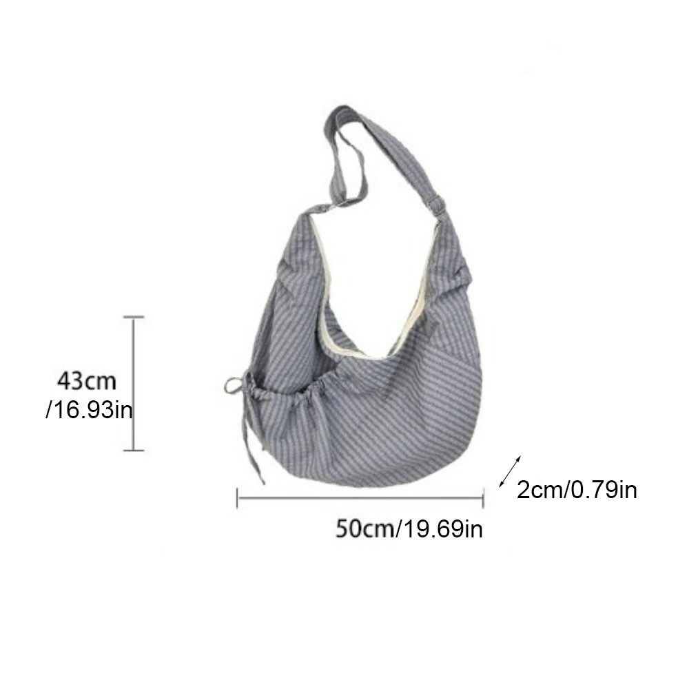 Lightweight Plaid Nylon Crossbody Bag Ballet Style Canvas Dumpling Bag  Spring Summer