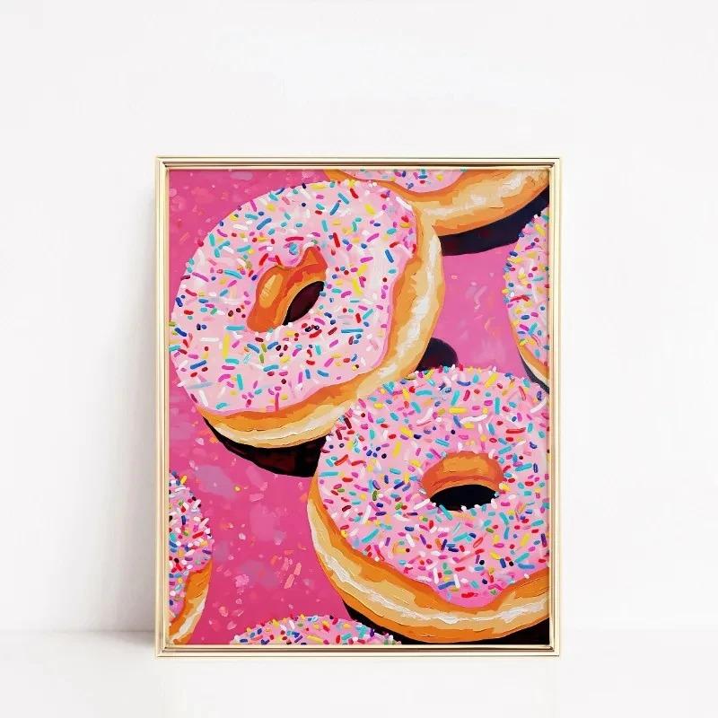 Pink Style Art Poster Cowgirl Hat Disco Ball Dessert Trendy Travel Bow Canvas Painting Wall Prints Picture Dorm Home Decor