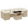 VidaXL Garden Lounge Set with Cushions 8 Pcs Beige Braided Resin 3266398