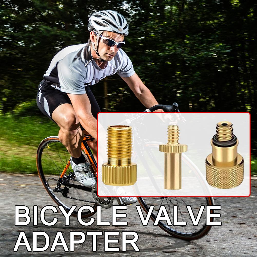 3Pcs/Set Bike Air Pump Valve Adapter French To American Convert Wheel Gas Nozzle Bicycle Valve