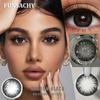 FUNSACHY 1pair Colored Contact Lenses Black Contacts Gray Lenses Natural Brown Contact Lenses Yearly Beautiful Pupils for Women
