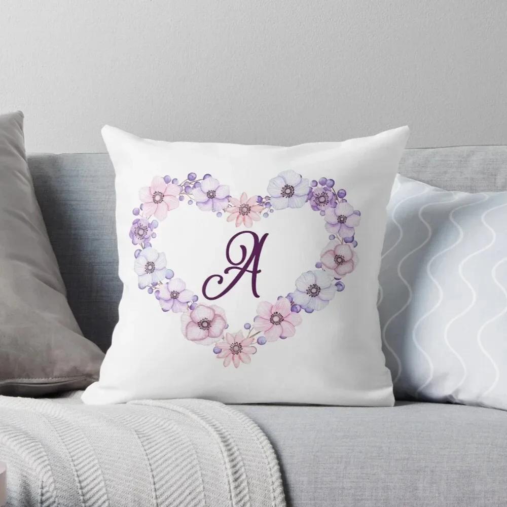 Office Sofa Car Cushion Cover Creative Abstract Letter Flower Print Luxury Home Decoration Pillow Cover