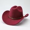 Cintura con Testa di Stella Cappello da Cowboy Occidentale Cappellino da Cowgirl in Feltro Cappello da Sole Fedora Jazz Cappelli Donna