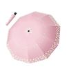 Double sunshade umbrella, girl plus size, thickened and reinforced folding weather and rain dual-purpose sunscreen and UV protection sun umbrella