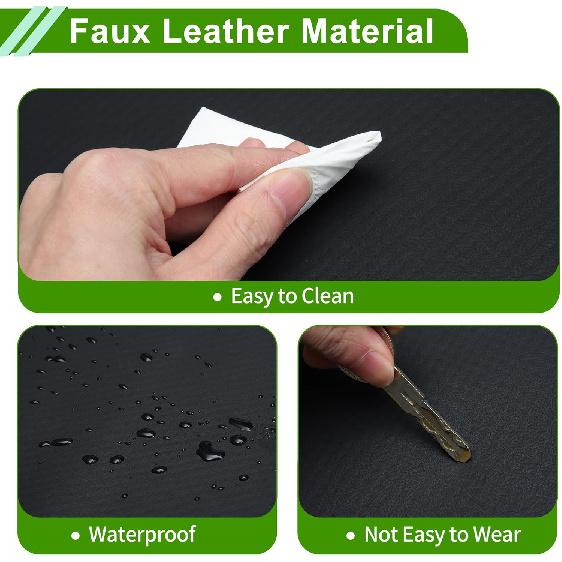 Leather Dashboard Cover for Chevy Silverado 2014-2018 Dashboard Mat Anti Slip Sun UV Heat Shield Protection Black
