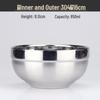 Large Double-Layer Insulated Stainless Steel Bowl with Lid - Anti-Scald, Anti-Drop, for Children and Adults, Ideal for Rice and Soup.