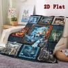Wolf Fantasy Portraits 2D Flat Pattern Flannel Blanket, High quality All Seasons, Home Decor, Warmth and Comfort, Perfect for Christmas Gifts.