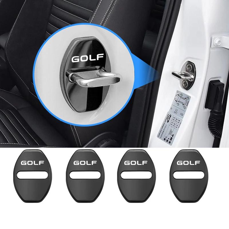 VW GTI GOLF 2026 Heiß Für VW VOLKSWAGEN 4 Stück Auto Türschloss Schutzabdeckung Aufkleber Auto Zubehör Für Volkswagen VW RLine R
