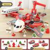 Children's Inertial Airplane Catapult Track with Golden Car and Music for Early Education