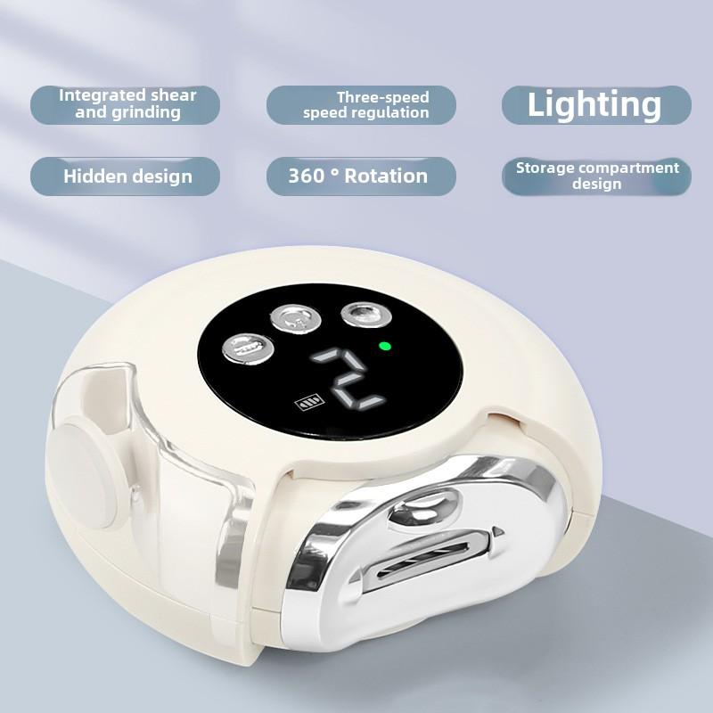 Electric Nail Trimmer 2-in-1 Upgraded 360 Degree Rotating Automatic Electric Nail Trimmer and USB Charging Type