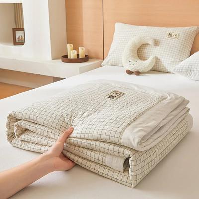 Summer Quilt - 100% Cotton Color Woven, Breathable & Skin-Friendly (No Print, Machine Washable)