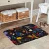 1PC Vibrant Musical Notation Kitchen Rug Non-Slip Door Mat Pop design Bathroom Rug Bath Mat Carpet for Home Sink Laundry Decor