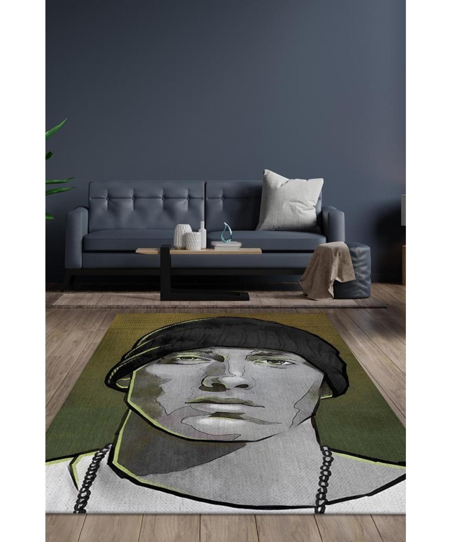 

Eminem Cotton Woven Based Washable Non-Slip Decorative Carpet