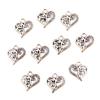 Vintage Silver Heart Pendant with 'Love' Letters - Creative Handmade Jewelry Accessory