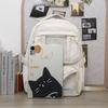 Campus schoolbag female junior high school cute Japanese transparent pain bag backpack female large capacity student backpack female