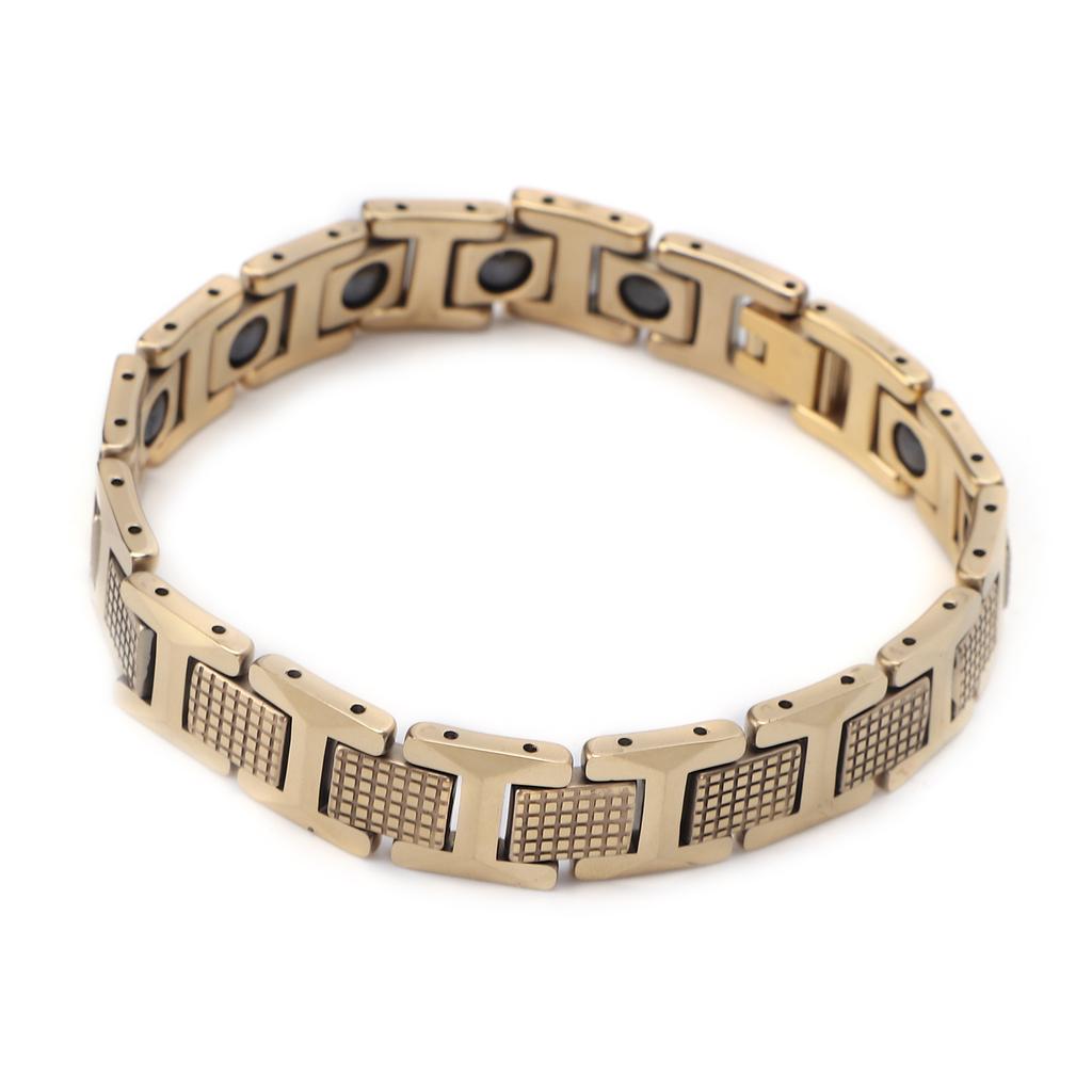 Magnetic Therapy Bracelet Pain Relief Circulation Improve Fashionable Magnet Bracelets Golden