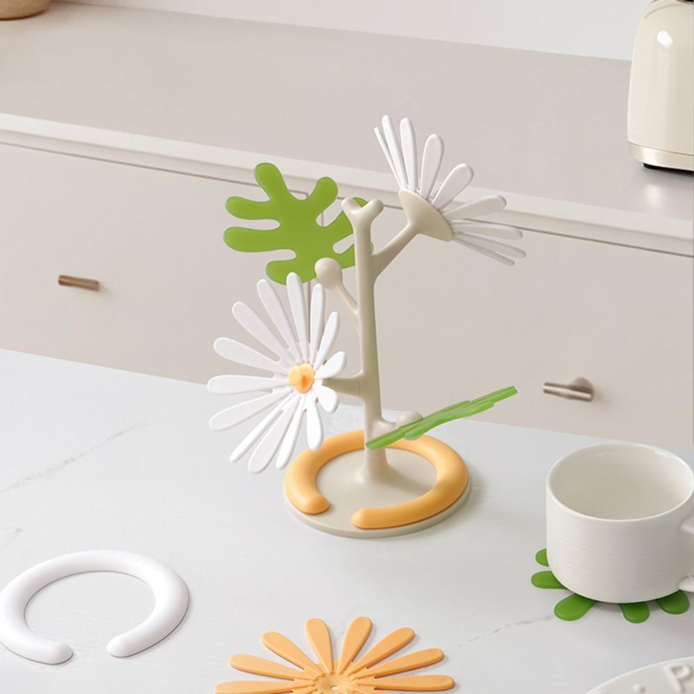 Creative Dishes Heat Insulation Pad Anti Scald Daisies Coaster Hot Dishes Trivets  Teapot Hot Pots