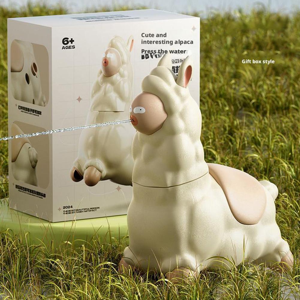 1/2pcs Mini Alpaca Interactive Water Sprayer Water Gun Fun Prank Decompression Toy Ideal for Summer Outdoor Water Games