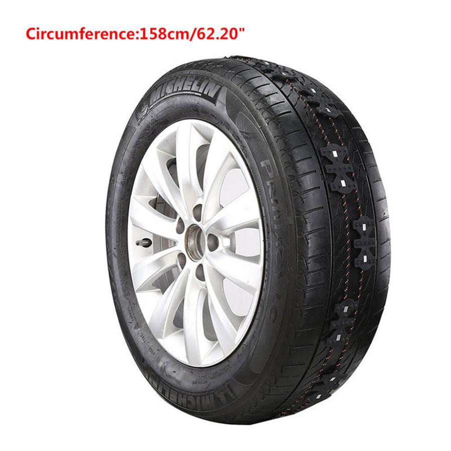 4pcs Thick Tendon Emergency Belt Thickening Tire Chains Snow Anti-skid For Car