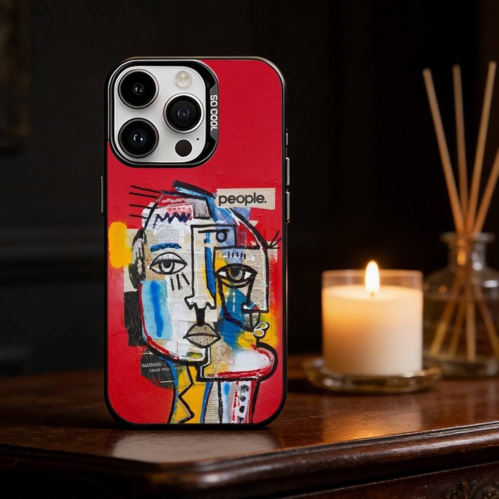 Picasso Abstract Art Painting Phone Case Color Silver Shell For IPhone 17 16 15 14 13 12 11 Pro Max Plus