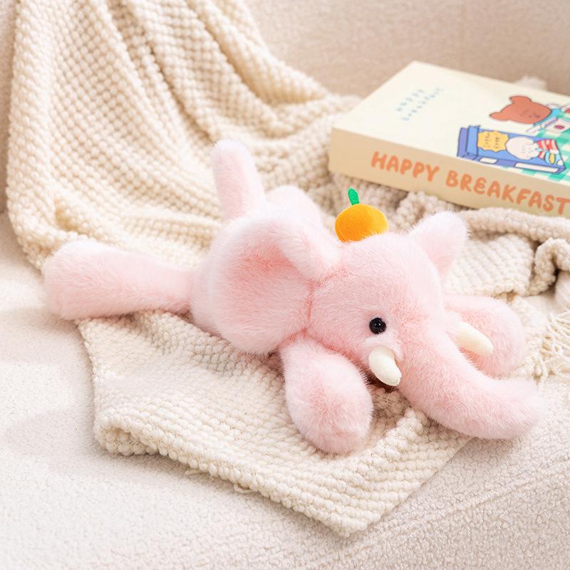Cute Lying Down Elephant Doll Plush Toy Bunny Doll Kindergarten Baby Company Soothing Doll