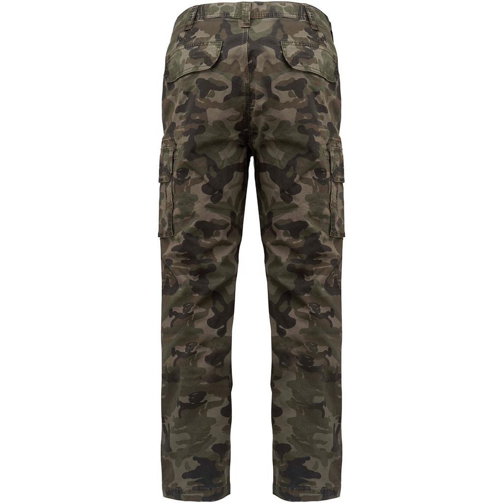 Kariban Mens Twill Camo Cargo Trousers